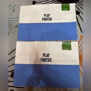Kate Spade Cornflower Blue and White 'Play Footsie' Placemats NWT